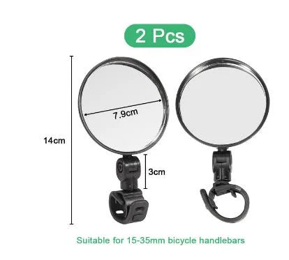 Universal rearview mirror for electric bicycles and electric scooters